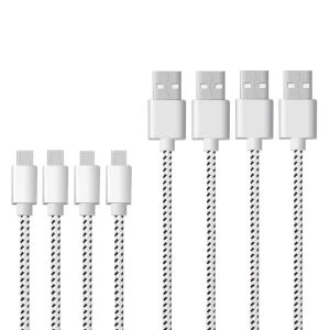 สายชาร์จโทรศัพท์ไนลอนแบบถัก Micro USB แบบรวดเร็ว
