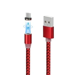 สายชาร์จ MicroUSB แม่เหล็กแบบถักไนลอน