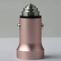 ที่ชาร์จในรถยนต์แบบโลหะสีเงิน 2.4A