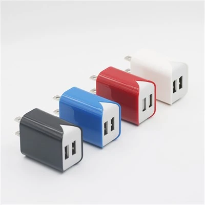 อะแดปเตอร์ชาร์จผนัง USB 2 พอร์ตชาร์จเร็วสำหรับโทรศัพท์